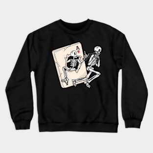 Card and skull Crewneck Sweatshirt